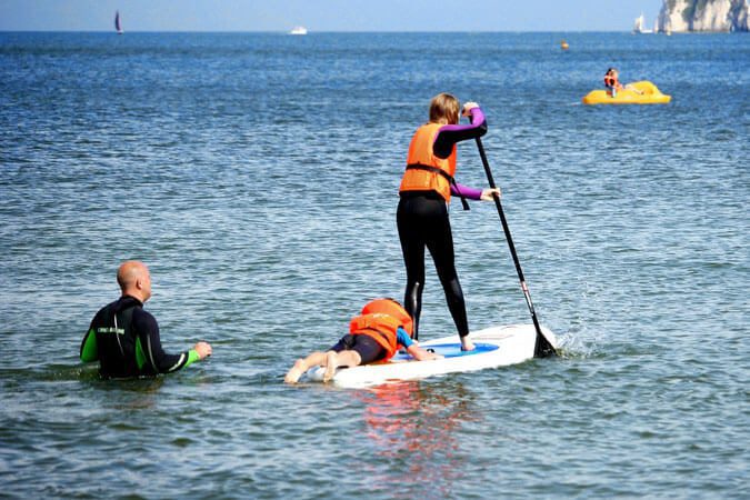 IMR People using paddleboard at sea